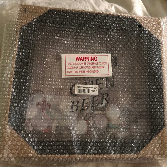 Black Shadow Box Beer Cap Holder - 10" x 10" - Picture 4 of 4